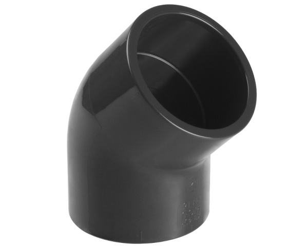 Winkelstck 63 mm 45  F / F - Zum Vergr&ouml;&szlig;ern klicken