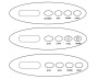 Balboa VL200 Bedienfeld Overlay, 4 Tasten - Zum Vergr&ouml;&szlig;ern klicken