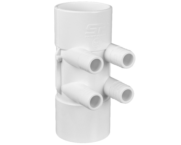 2 "F/F Verteiler mit 4 geriffelten 3/4" M+ Auslssen - Zum Vergr&ouml;&szlig;ern klicken