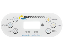 Balboa TP600 white overlay for Sunrise Spas