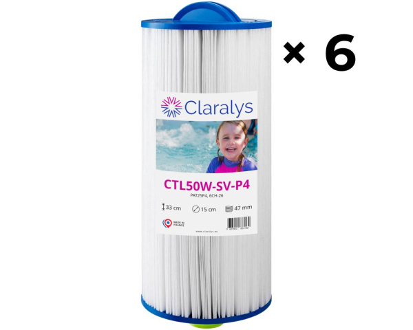 6er-Karton Claralys CTL50W-SV-P4 Filtern - Zum Vergr&ouml;&szlig;ern klicken